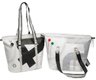 Sea queen sac shopping en toile de voile avec fermeture éclair noir 49x17x38 cm 14 litres