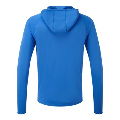 Équipage - NA - Tee shirt manches longues à capuche UV Tec - Blue - L
