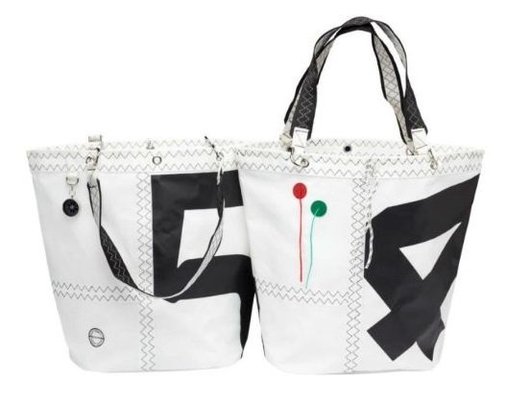 Équipage - NA - Sea girl sac shopping en toile à voile noir 51x17x41 cm 16 litres