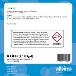Eau à bord - NA - Anti odeur bio pour système de toilette 4l