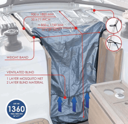 Vie à bord - NA - Stores avec ventilation pour descente - WLD1360