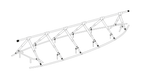 Cadre de couverture 13x4.2 m - 6 paires de jambes - 10460