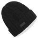 Bonnet flottant en maille torsadée - Black