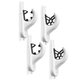 Crochets porte canne RodRak - Blanc - 2 Paires