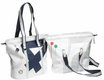 Sea queen sac shopping en toile de voile avec fermeture éclair marine 49x17x38 cm 14 litres