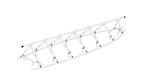 Cadre de couverture 11x4.2 m - 7 paires de jambes - 10438