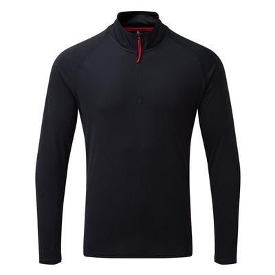 Équipage - NA - Tee shirt manches longues col zippé homme UV Tec - Navy - M