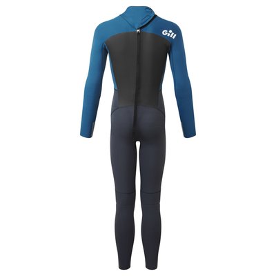 Équipage - NA - Combinaison junior Pursuit 4/3mm zip dorsal - Atlantic Blue/Dark Blue - JM
