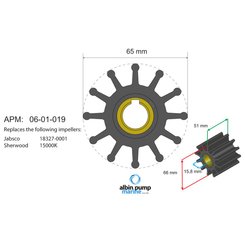 Moteur - NA - Turbine diamètre 65 - 15,8 , épaisseur 51