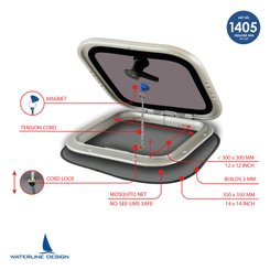 Vie à bord - NA - Moustiquaire pour écoutilles - petite - WLD1405