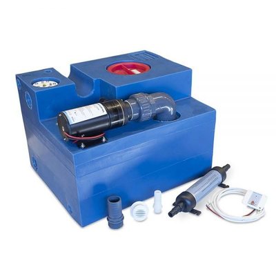 Eau à bord - NA - Kit réservoir eaux noires avec pompe macératrice 47l 24v