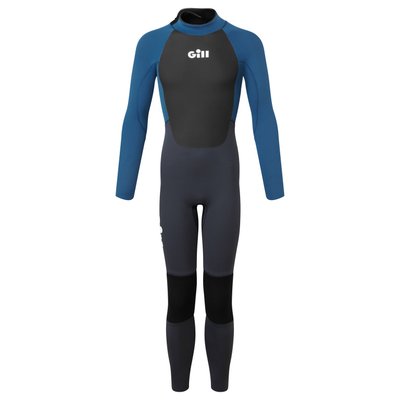 Équipage - NA - Combinaison junior Pursuit 4/3mm zip dorsal - Atlantic Blue/Dark Blue - JM