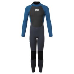 Équipage - NA - Combinaison junior Pursuit 4/3mm zip dorsal - Atlantic Blue/Dark Blue - JM