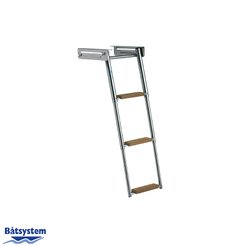 Mouillage - NA - Echelle télescopique escamotable 3 marches en teck et serrure - BKT73T