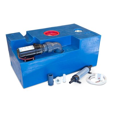 Eau à bord - NA - Kit réservoir eaux noires avec pompe macératrice 72l 12v