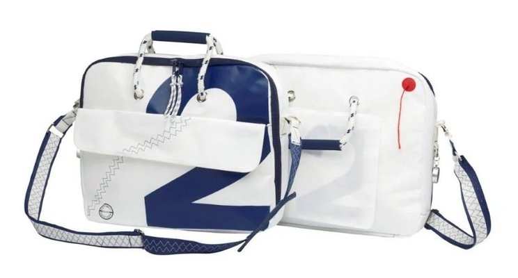 Équipage - NA - Sea officer sac d’ordinateur portable en toile à voile marine 43x8x34 cm 8 litres