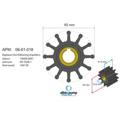 Moteur - NA - Turbine diamètre 65 - 15,8 , épaisseur 41,5