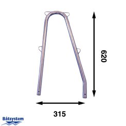 Mouillage - NA - Pupitre pour montage dans support de chandelier B=315 H=620 mm - PP620