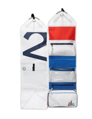 Équipage - NA - Sea gispy trousse de toilette en toile à voile rouge / bleu 33x15x25 cm 2 litres