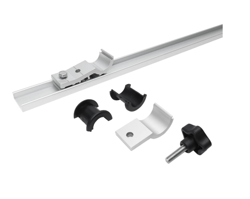 Électricité - NA - Profilés de maintien pour panneaux solaires de 650 mm avec raccords de tubes réglables de 32 mm - 10657