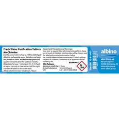 Eau à bord - NA - Tablettes de purification d'eau douce - Sans chlore (100 pour 2000l)