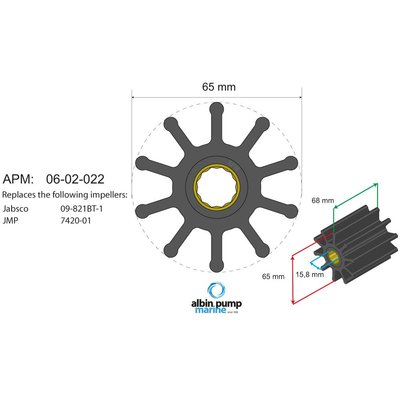 Moteur - NA - Turbine diamètre 65 - 15,8 , épaisseur 68