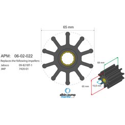 Moteur - NA - Turbine diamètre 65 - 15,8 , épaisseur 68