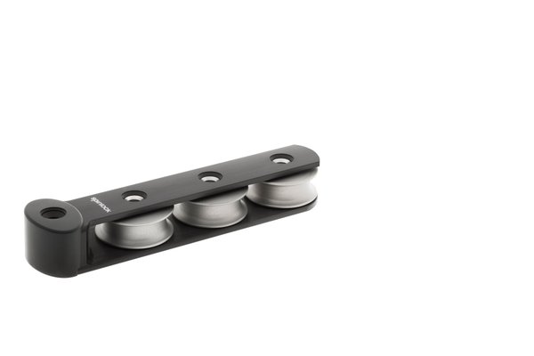 Accastillage et gréement - NA - Boite à réas asymétrique de 3 réas en aluminium Ø50mm