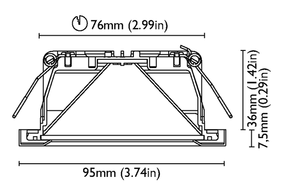 Électricité - NA - California 95C 6W finition inox satin