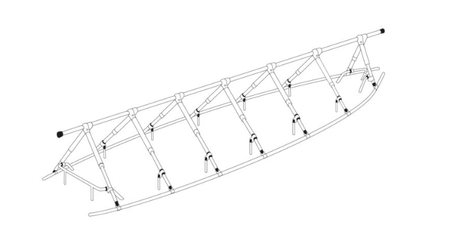 Mouillage - NA - Cadre de couverture 10x3.7 m - 7 paires de jambes - 10428