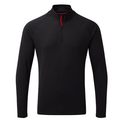 Équipage - NA - Tee shirt manches longues col zippé homme UV Tec - Black - XXXL