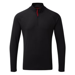 Équipage - NA - Tee shirt manches longues col zippé homme UV Tec - Black - XXXL