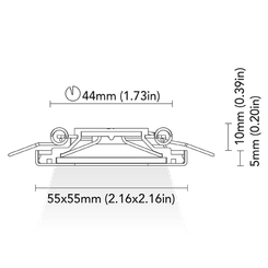 Électricité - NA - Miami 55C 1,5W finition blanc