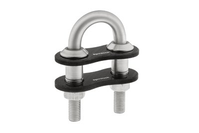 Accastillage et gréement - NA - Padeye inox de 8mm avec plaque carbone