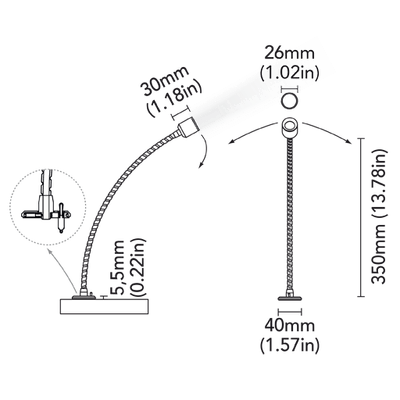 Électricité - NA - Ventura 1,5W finition chrome poli
