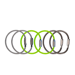 Sécurité - NA - Pack de 6 loops de 6 pouces (2 argents, 2 noirs, 2 verts)
