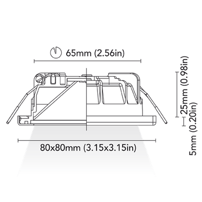 Électricité - NA - Miami 80C 4W finition inox satin