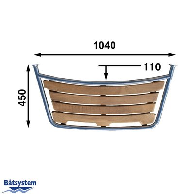 Mouillage - NA - Plateforme de bain voilier tube 32 mm 100x45 cm teck - PT1104530