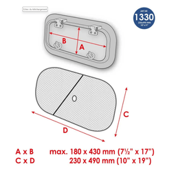 Vie à bord - NA - Stores avec ventilation pour hublots – petit (pack de 2) - WLD1330