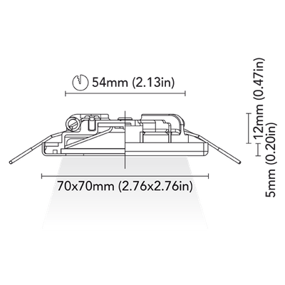 Électricité - NA - Miami 70C 2W finition inox satin