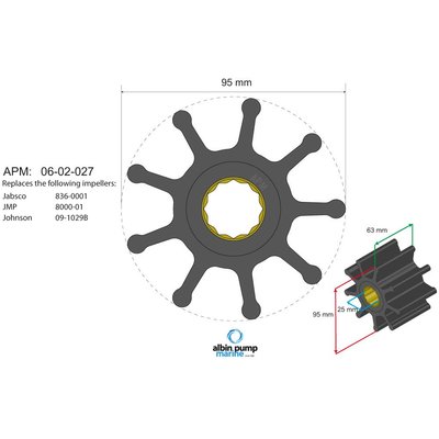 Moteur - NA - Turbine diamètre 95 - 25 , épaisseur 63