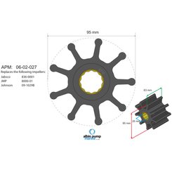 Moteur - NA - Turbine diamètre 95 - 25 , épaisseur 63