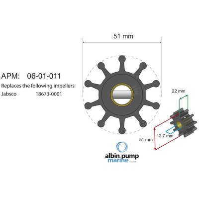 Moteur - NA - Turbine diamètre 51 - 12 , épaisseur 22