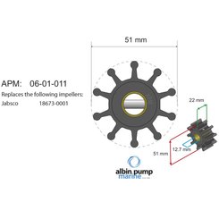 Moteur - NA - Turbine diamètre 51 - 12 , épaisseur 22