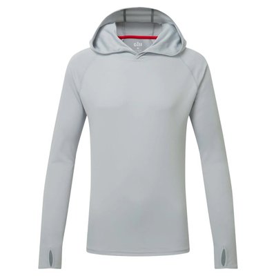 Équipage - NA - Tee shirt manches longues à capuche UV Tec - Medium Grey - XS