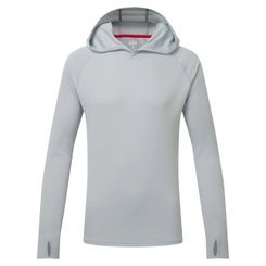 Équipage - NA - Tee shirt manches longues à capuche UV Tec - Medium Grey - XS
