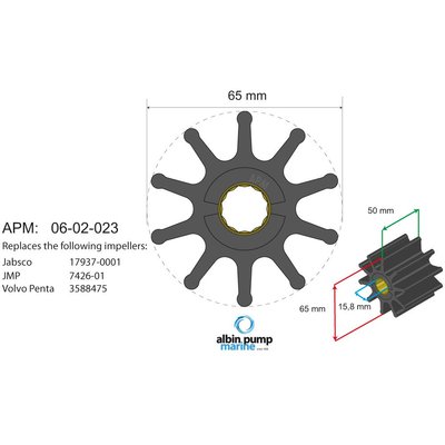 Moteur - NA - Turbine diamètre 65 - 15,8 , épaisseur 50