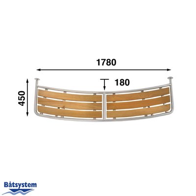 Mouillage - NA - Plateforme de bain bateau à moteur tube 32 mm 1780x450 mm teck - PM1803530
