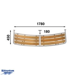 Mouillage - NA - Plateforme de bain bateau à moteur tube 32 mm 1780x450 mm teck - PM1803530