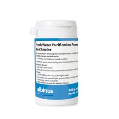 Eau à bord - NA - Poudre de purification d'eau douce - Sans chlore (100g pour 10000l)
